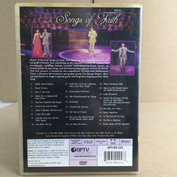 👛 (ANY 4/$20) DVD - DANIEL O’DONNELL Songs of Faith - Picture 2 of 3